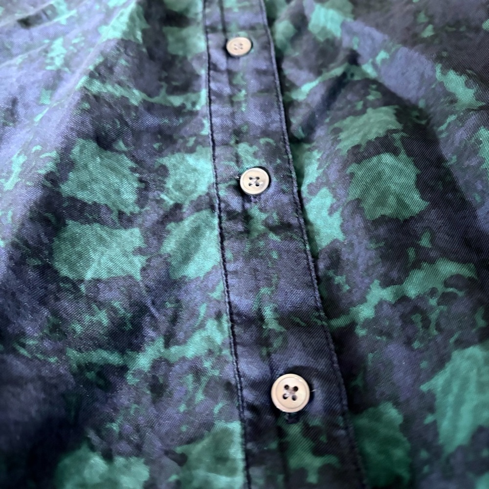 J Crew Collection Ruffle Collar Blouse Plaid 100% Silk Twill Button Down, S - Picture 7 of 12